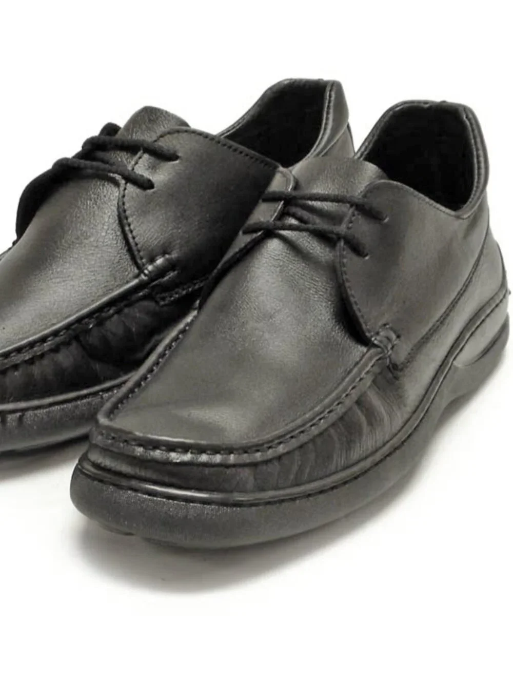 5422 Paco Black Leather Lace up Pinosos Made in Spain